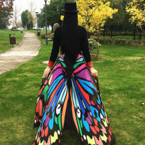 rainbow bustle skirt