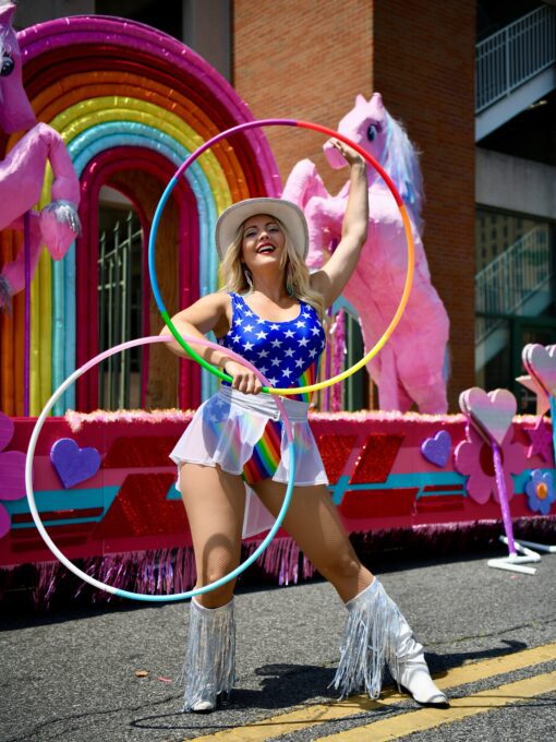 Rainbow Sectional Polypro Hoop - Image 2