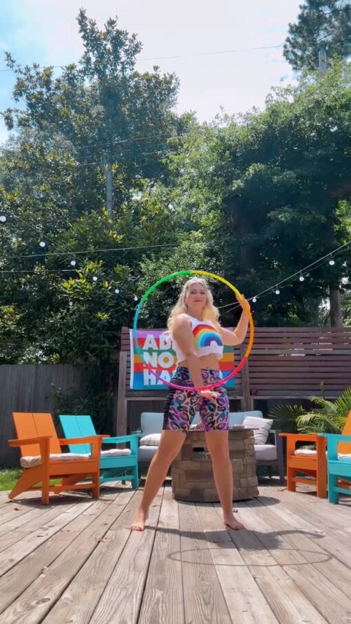 Rainbow Sectional Polypro Hoop - Image 3