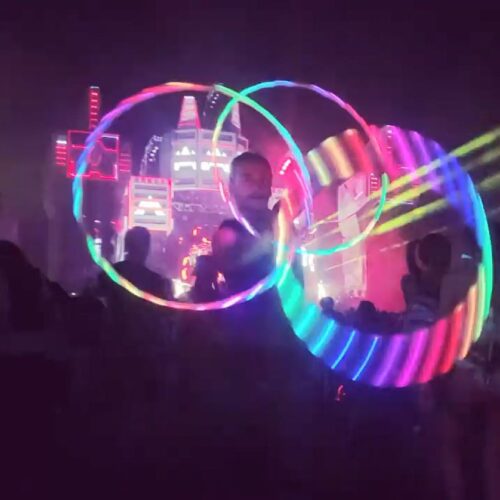 Alternative view of PixelHoop Juggling Triples