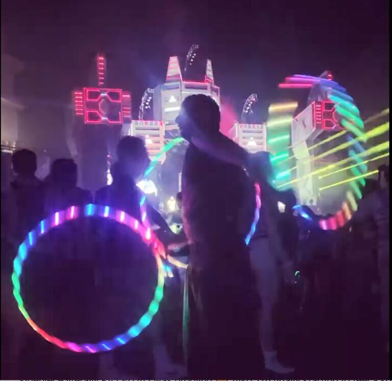 PixelHoops Juggling Triples - Multi LED Hoop Play - Moodhoops